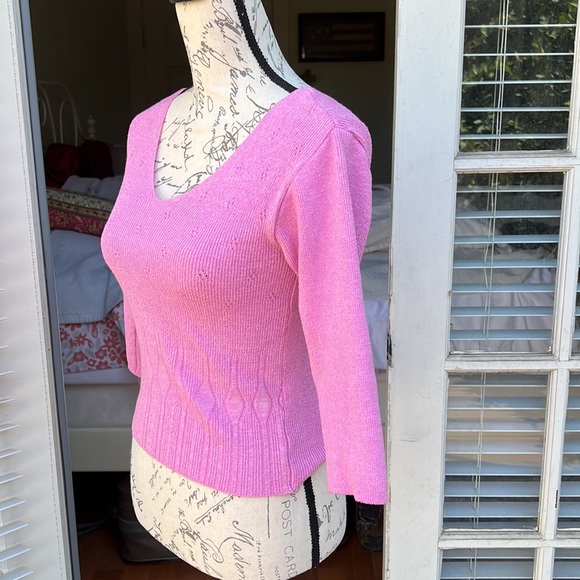 My Tina Pink knitted stretchy fitted sweater in size S - Picture 4 of 7